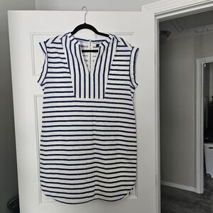 J.Crew Striped Tuxedo Shift Dress Size M